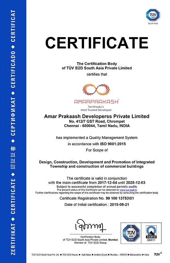 ISO 9001 : 2015 Certified Company