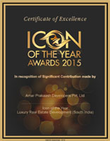 ICON OF THE YEAR 2015 - Luxury Real Estate Development(South India) - AMARPRAKASH DEVELOPERS
