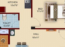 UNIT 6A - 2BHK EAST FACING