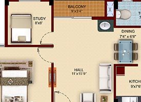 UNIT 8 - 3BHK(C) SOUTH FACING