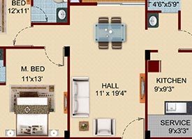 UNIT 11 - 3BHK SOUTH FACING