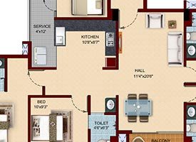 UNIT 13A - 4BHK NORTH FACING