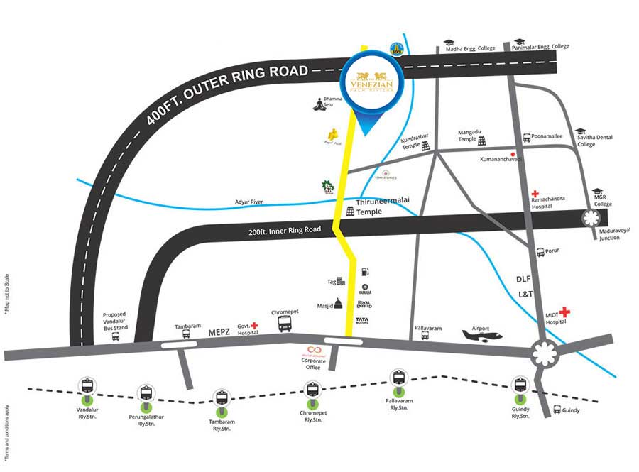 Venezian Palm Riviera location map, Thirumudivakkam, Chennai